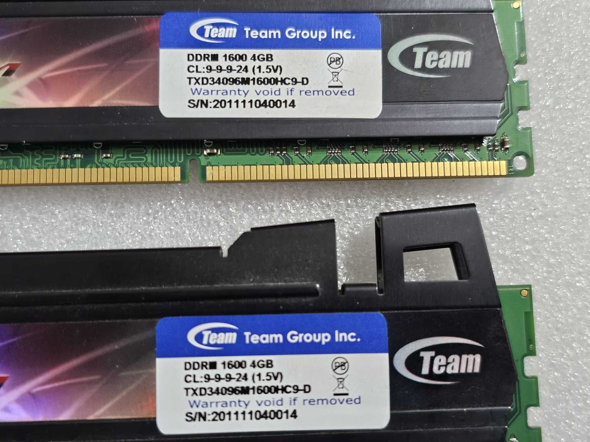 Kit memorie RAM desktop Team Group 8GB (2 X 4GB) DDR3 1600MHz