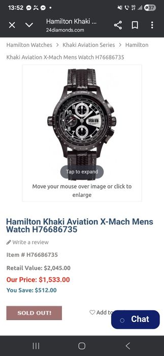 Ceas Hamilton Khaki Aviation X-Mach