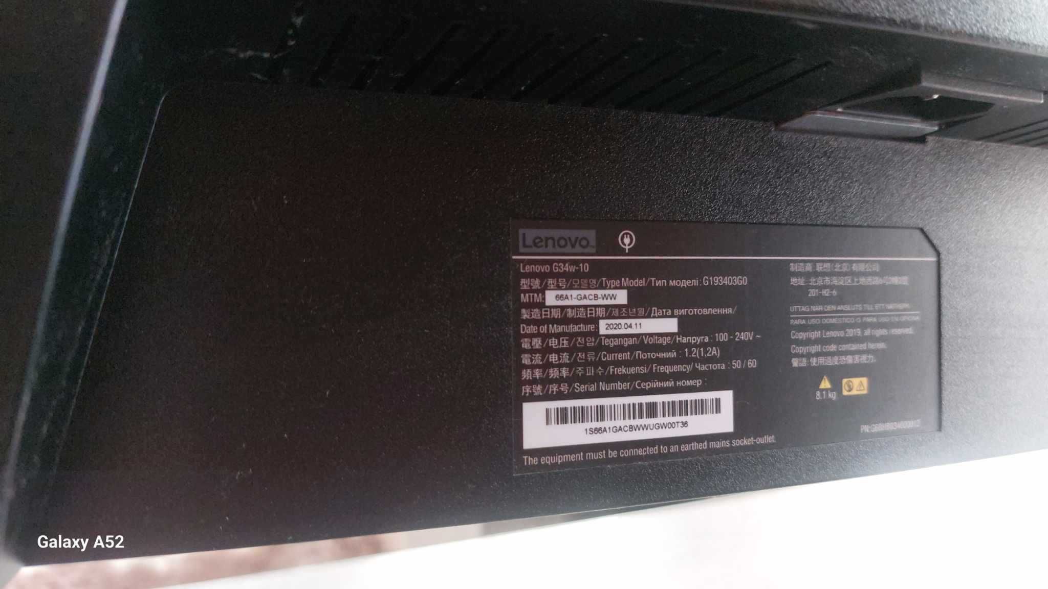 монитор Lenovo G34W-10