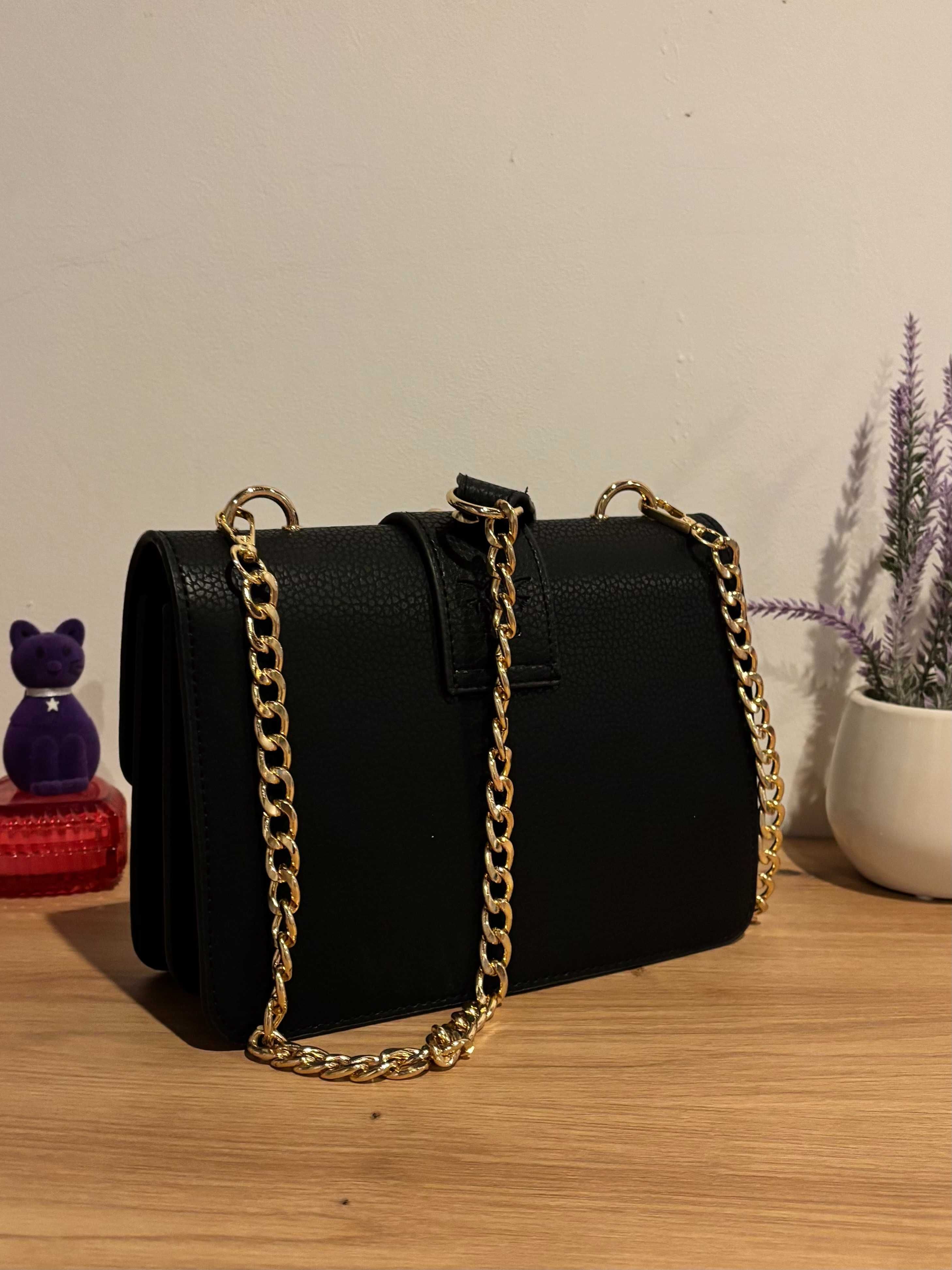 Geanta Dama Pinko - Negru cu Accente Gold - Nou
