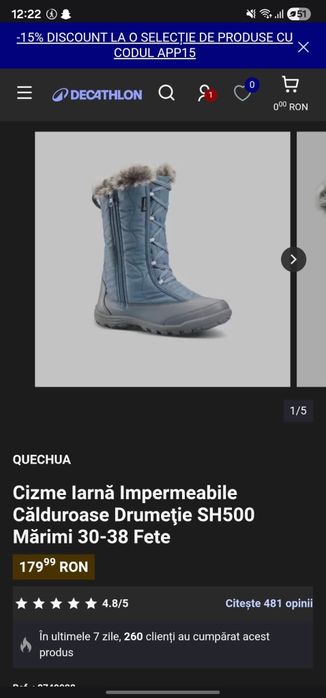 Cizme impermeabile îmblănite pentru copii