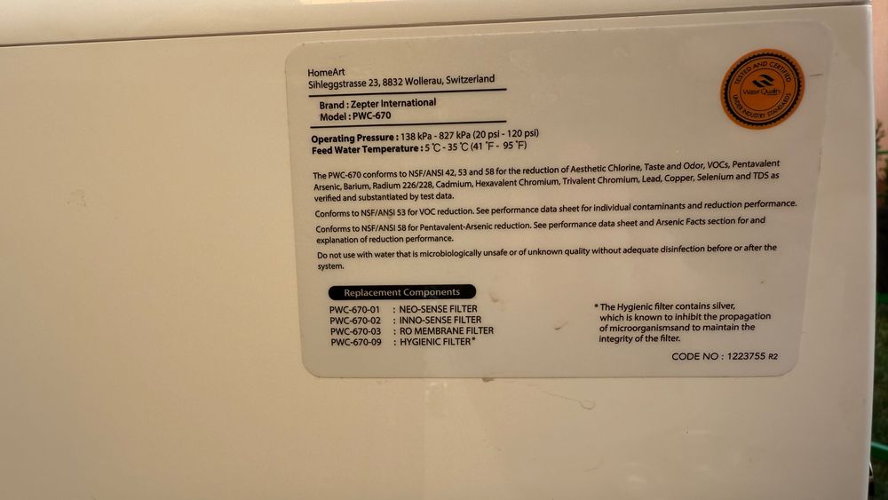 Purificator apa Zepter EdelWAsser