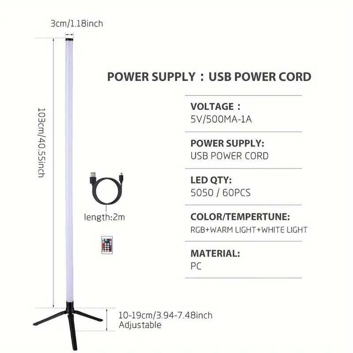 Смарт Лампа с промяна на цвета Smart RGB LED подова лампа