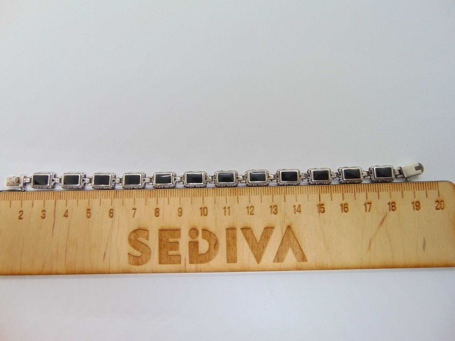 Bratara din argint cu onix