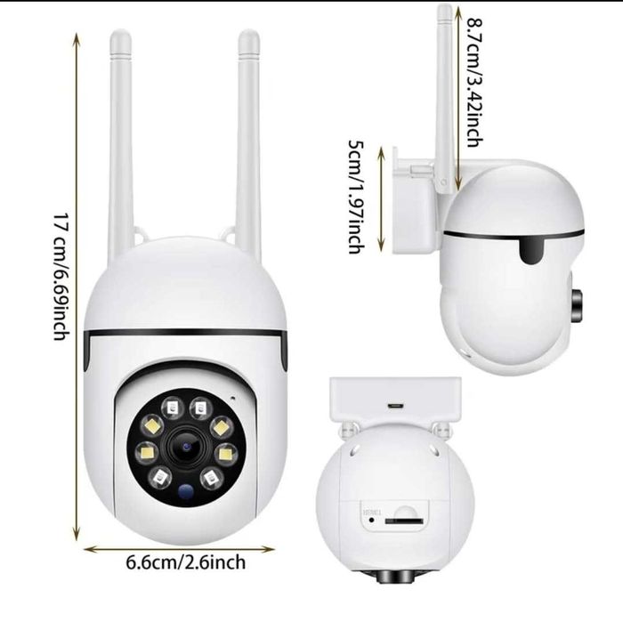 Camera De Supraveghere 2K 2.4G & 5G Video WIFI. Alb. Card 32gb inclus.