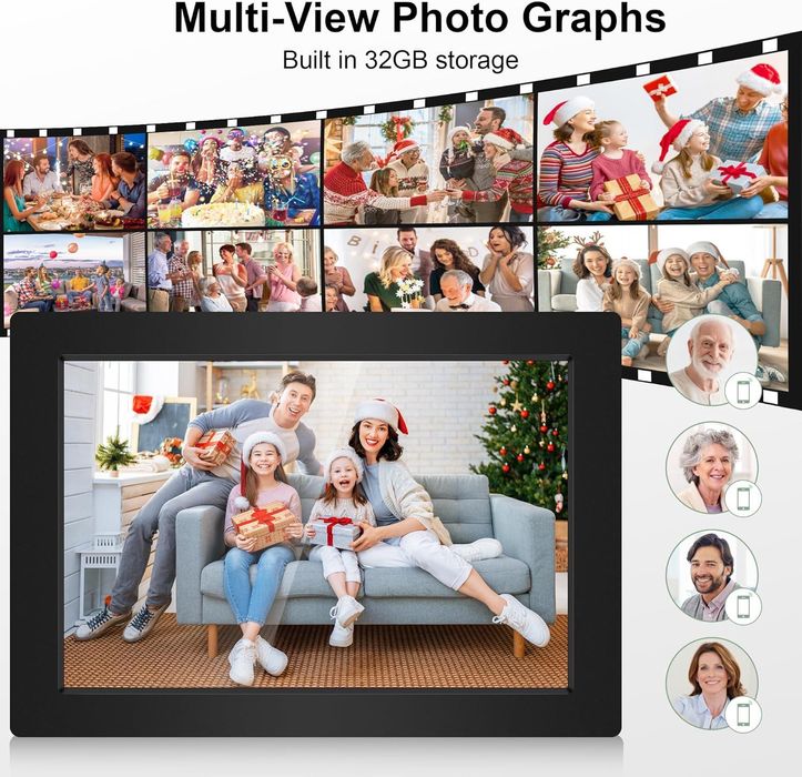 Ramă foto digitală Smart Home,cloud Veidoo 10 inch,negru,sigilat
