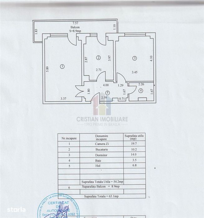 Tineretului-Calarasi AP 2 camere, Confort 1 decomandat - 63 mp