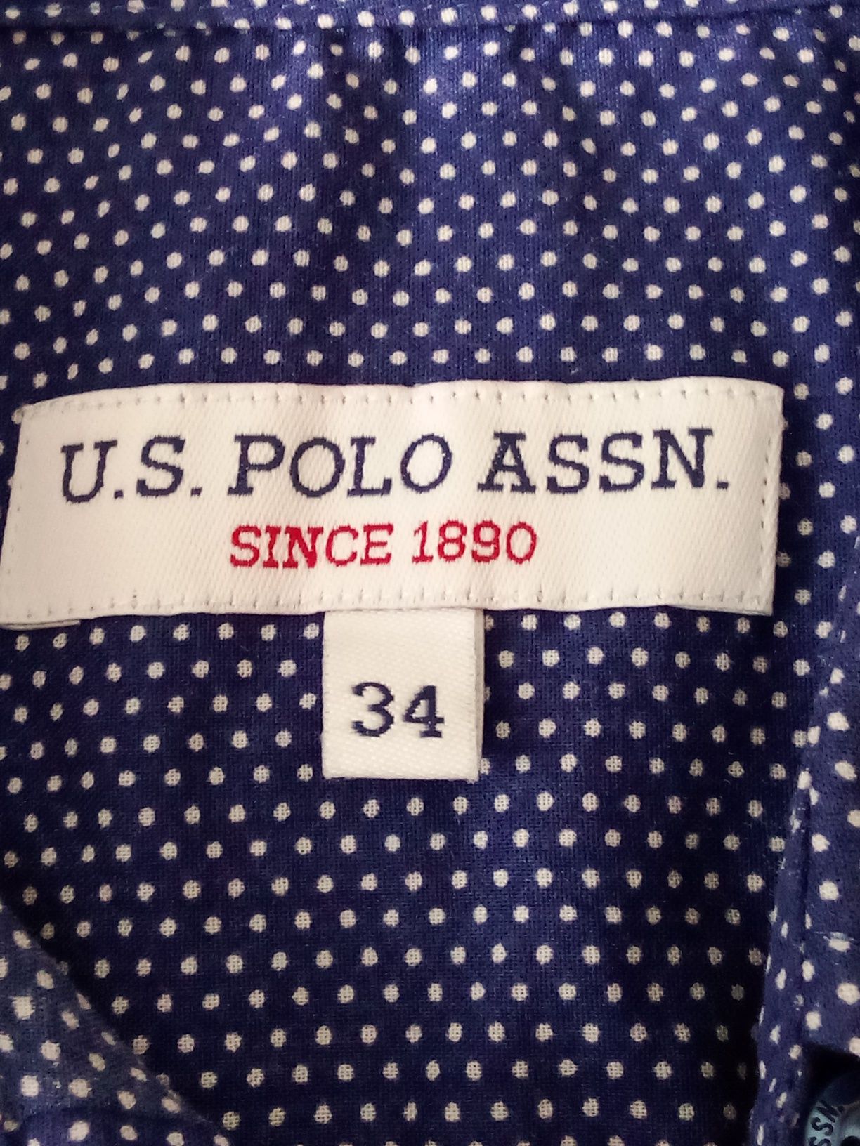 Camasa dama U.S. Polo Assn, Bumbac, Albastru, Marime 34