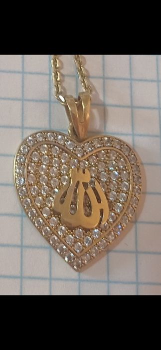 Кулон золотой с фианитом