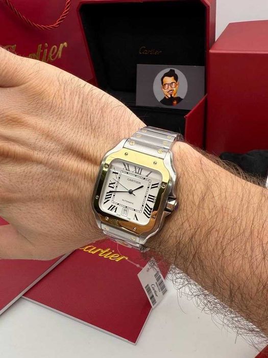 Cartier santos 100 bi-color