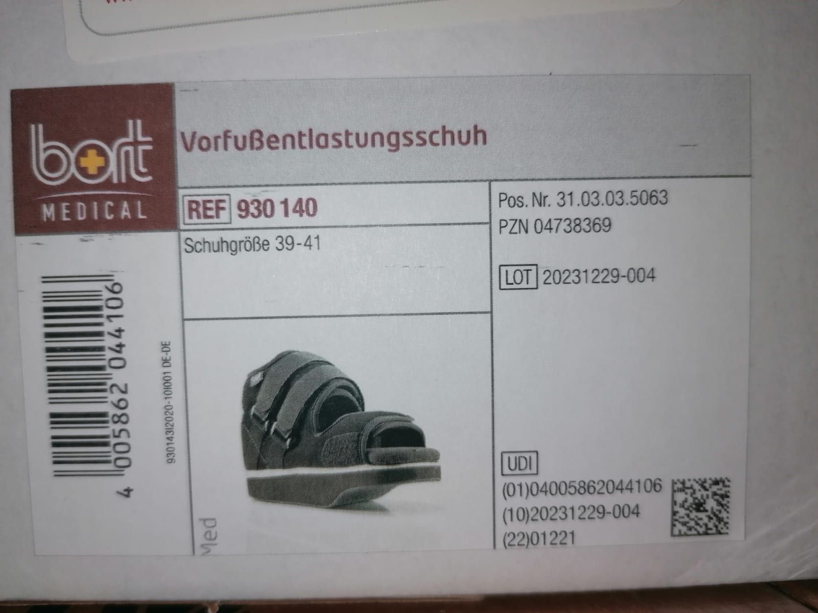 Vând orteză medicală picior stang