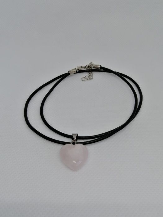 Colier piele TRAVELLER’S BIJOUX - pandantiv cu piatra semipretioasa