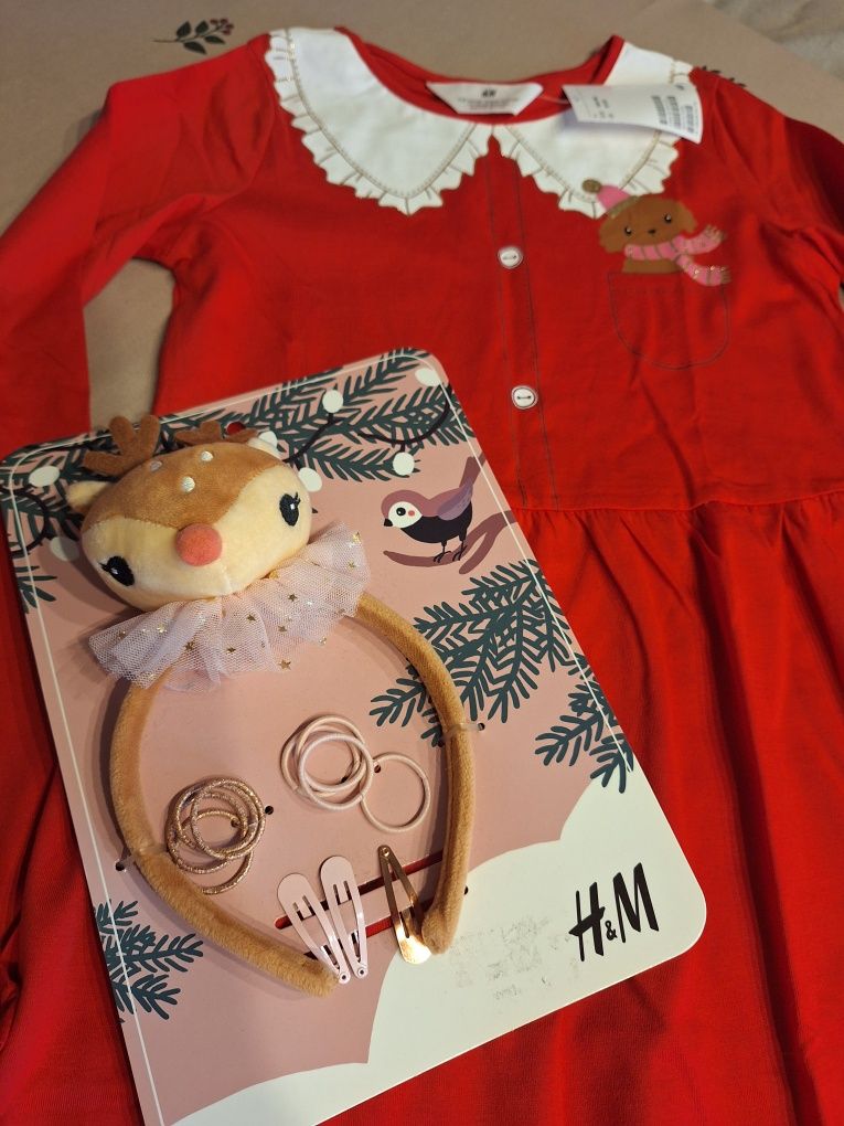 Коледна рокля и диадема H&M 8-10/134-140