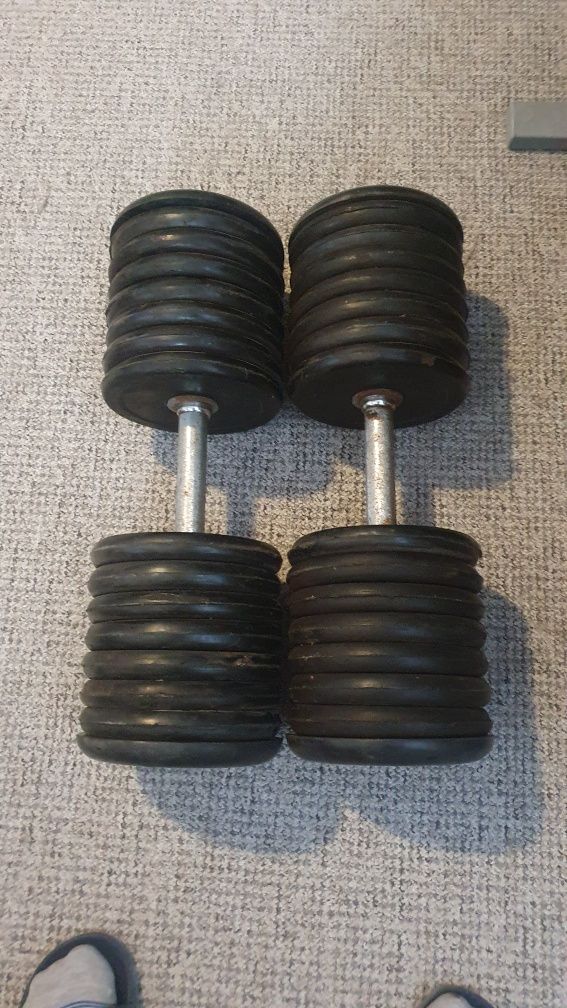 gantere 2x 25 kg (50 kg) bara fitness, aparat piept.