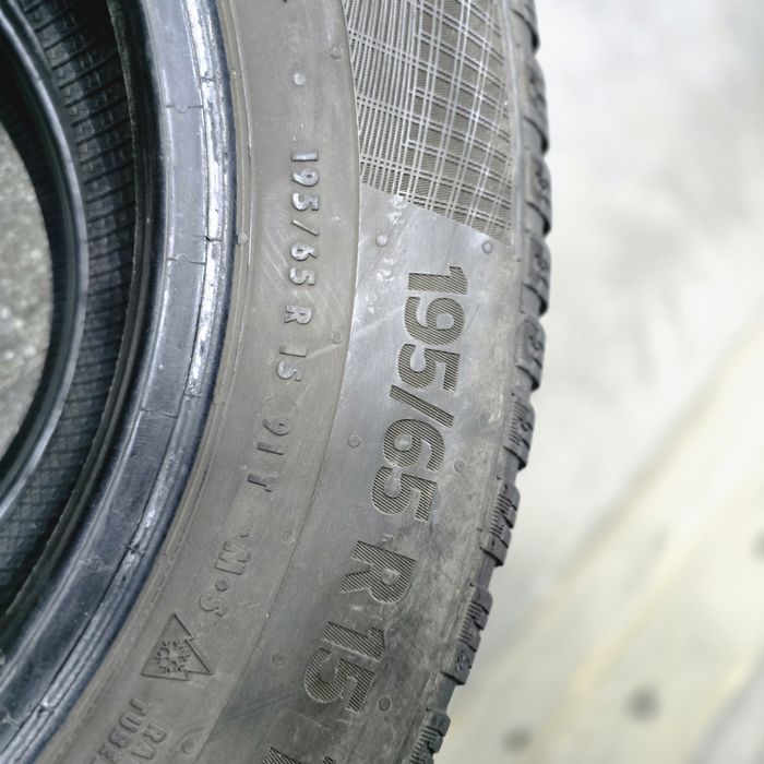 2x 195/65/15 M+S CONTINENTAL 2019 Stare excelentă