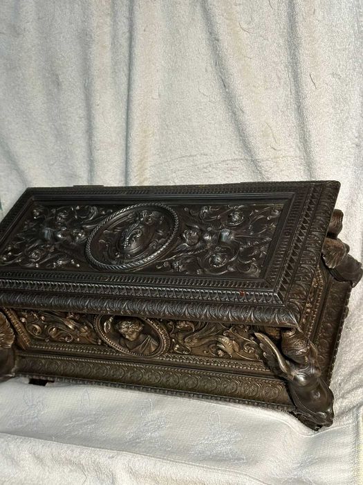 CASETA BIJUTERII STIL GOTIC - Antimoniu patinat - 6.5kg - Cutie -Sec19