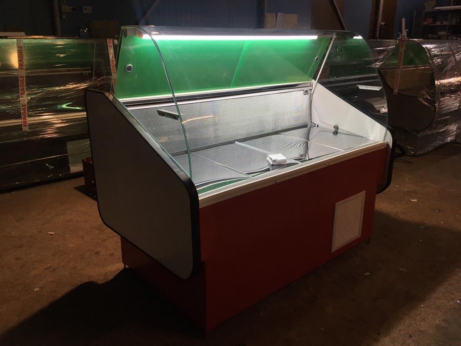 Vitrina frigorifica orizontala in 2 culori geam rotund 150cm