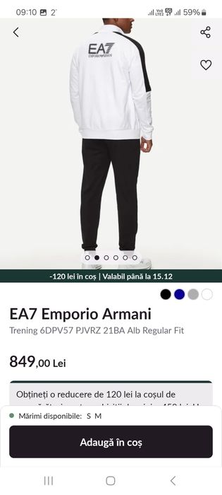 Vând trening original Emporio Armani