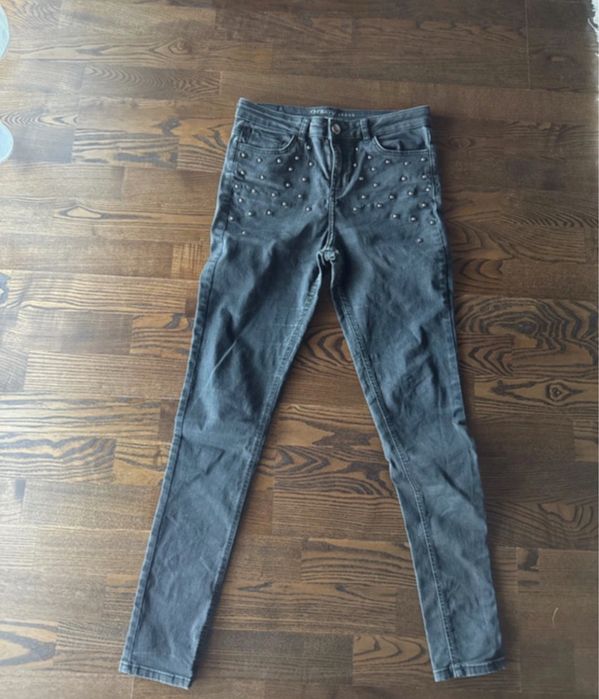 Blugi skinny negri cu perle – Orsay