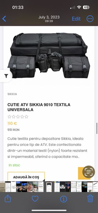 Cutie Textila ATV .. UTV