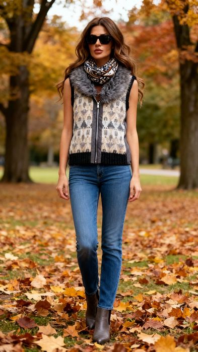 Promod зимен плетен елек