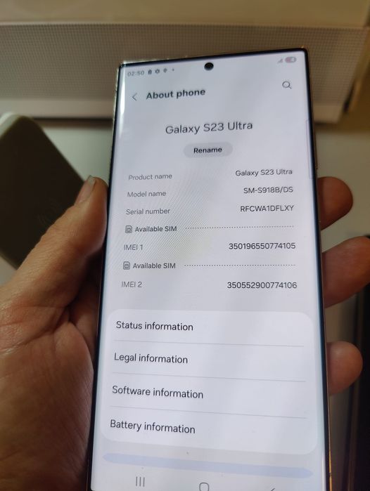 Telefon ca nou Samsung Galaxy S23 Ultra 5G, Cream, 8GB RAM, 256GB