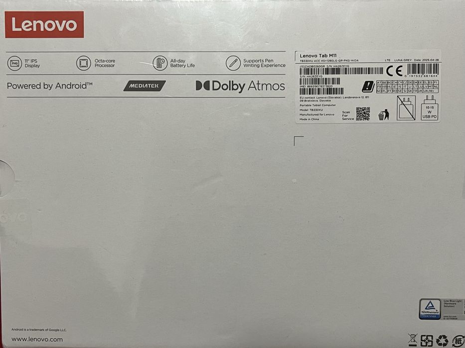 Lenovo  Tab M11, 128 GB