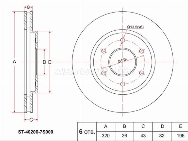 Диск тормозной Infiniti Qx56