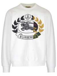 Кофта Burberry white crest logo sweater
