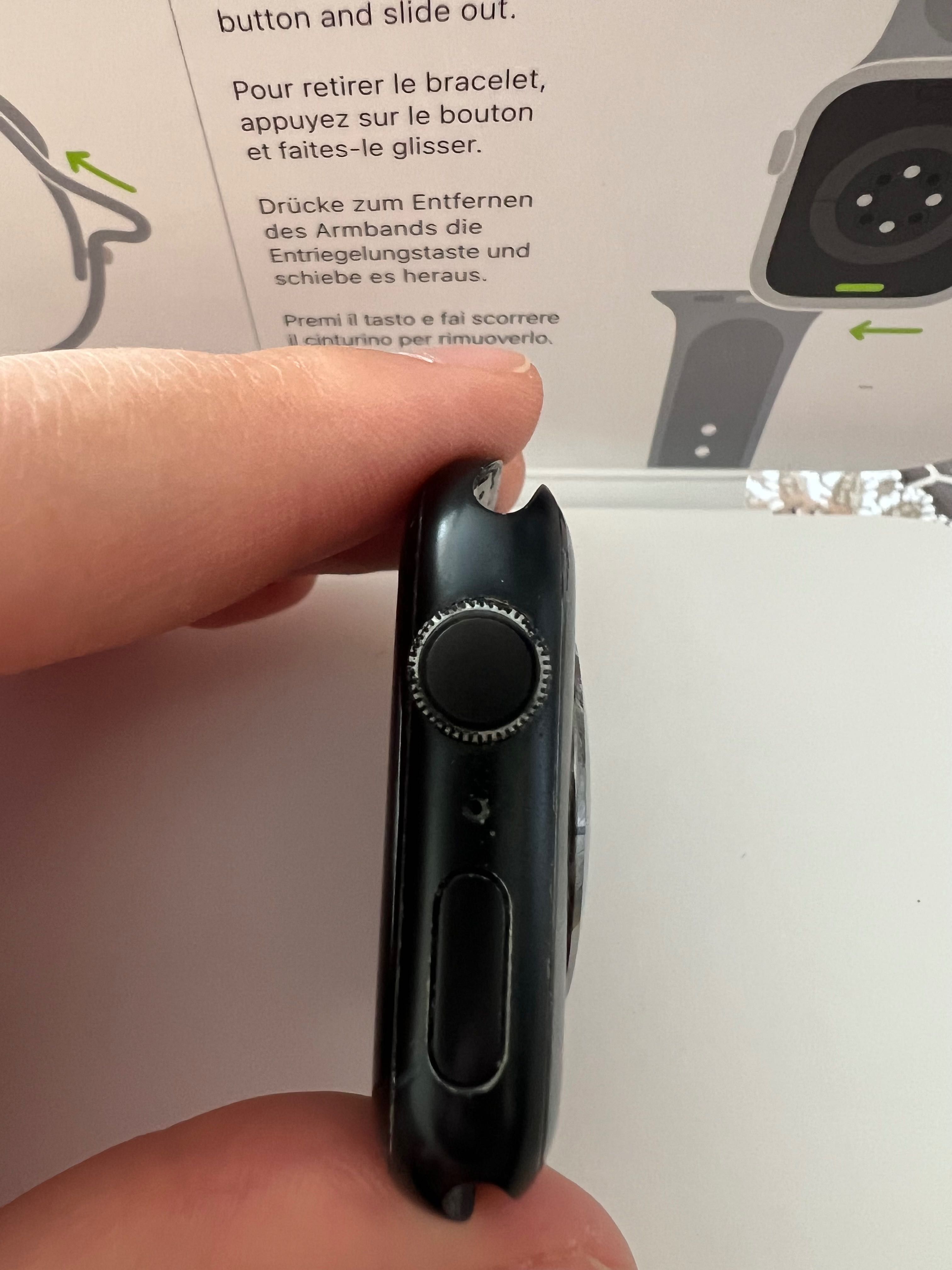 Apple Watch Series 7 45mm GPS (неработещ) + каишки S/M M/L и зарядно