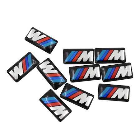 Set 4 Stickere Logo Embleme Adezive //M BMW Pentru Jante 16mm x 7 mm