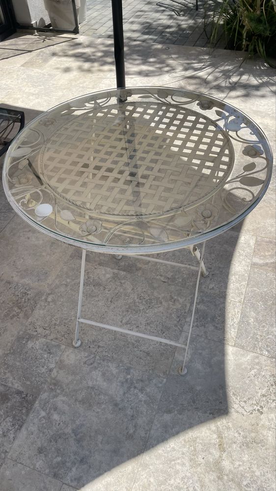 Masa bistro gradina fier metal rotunda