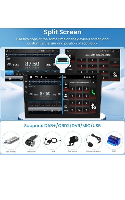 Navigație Android 2G + 64G ,2 DIN ,VW Polo