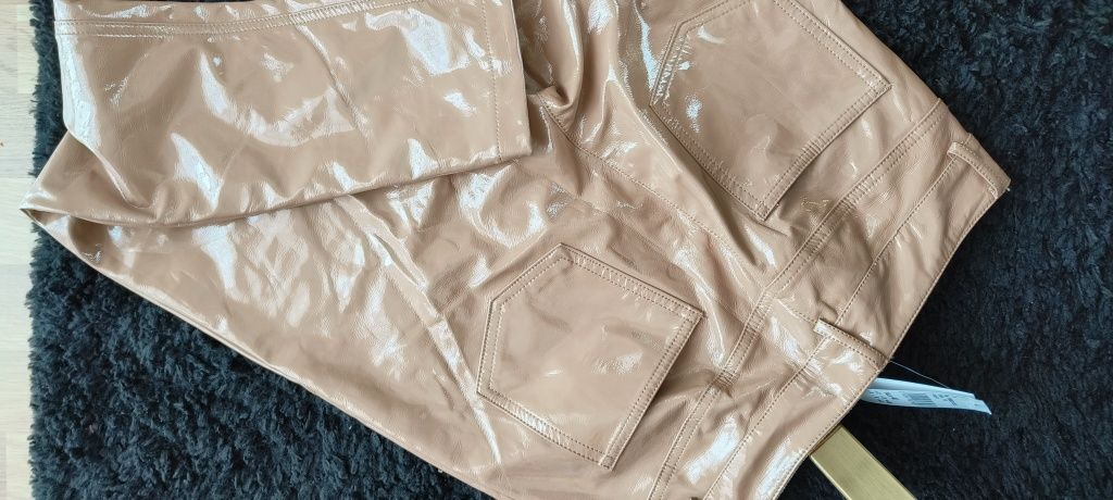 Pantaloni NOU Motivi nude piele eco 38