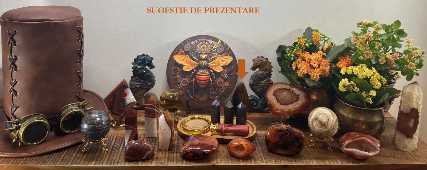 Cristale/Minerale - Ochi de Tigru - sculptura din piatra semipretioasa