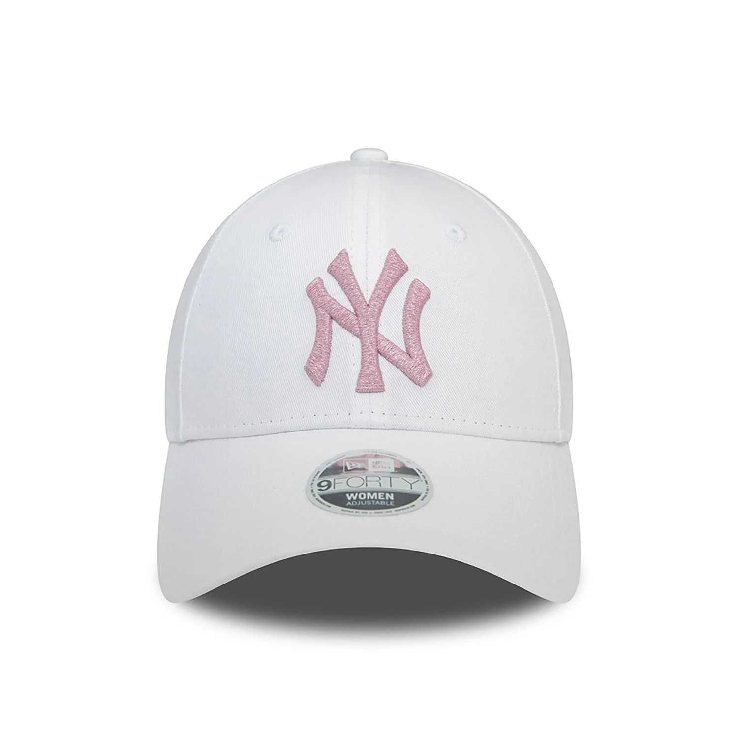 Sapca New Era metallic logo New York Yankees alb