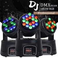 Moving head 18x3w ( lumini de scena, Dj)