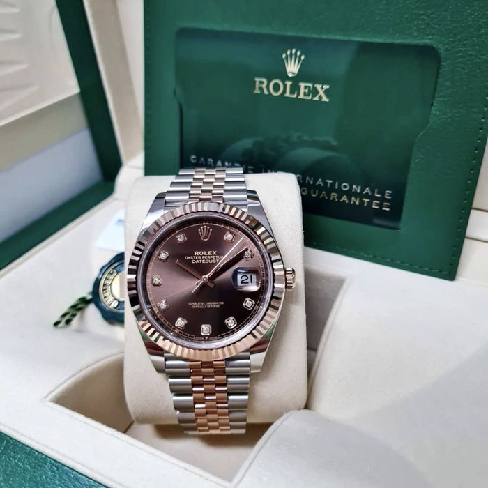 ceas barbat rolex datejust chocolate dial 41,mm