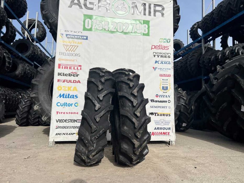 Cauciucuri ranforsate 12.4-24 noi 12 pliuri pt tractor marca ALLIANCE