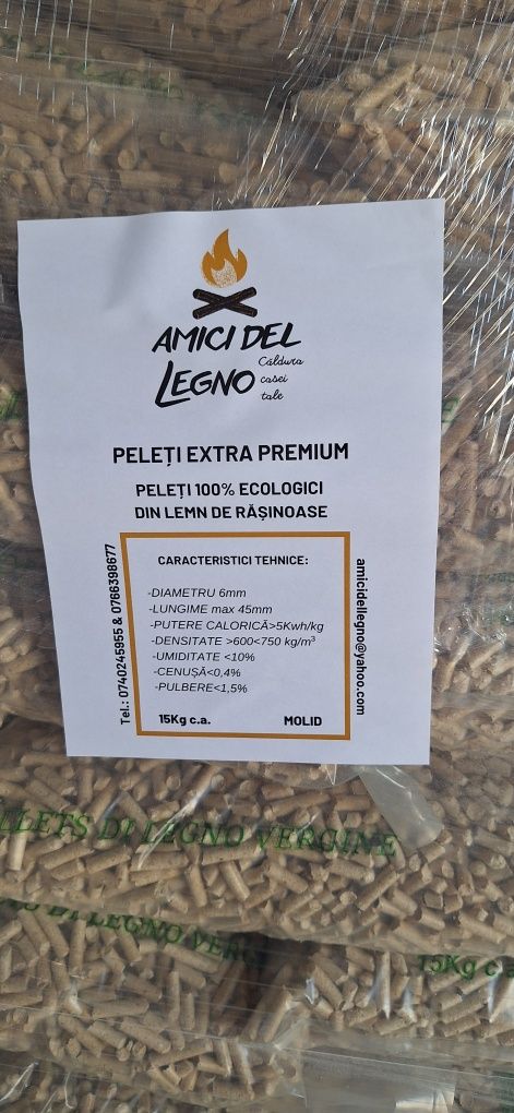 Peleti premium rășinoase