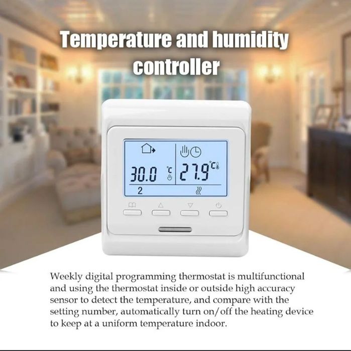 Termostat programabil 16 A 230 V LCD, Pentru incalzire prin pardoseala