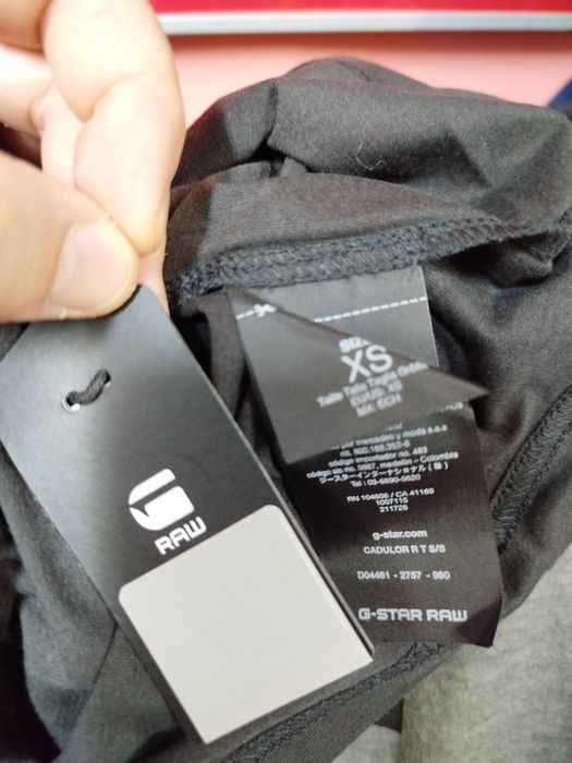Оригинална тениска G-Star Raw Cadulor XS S M нова мъжка черна