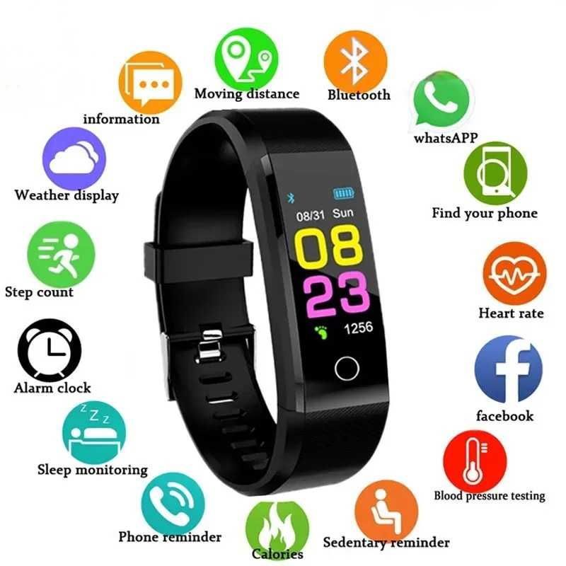 Smartwatch bluetooth performant Negru. Apel/ Mesaje. Sport și sănătate