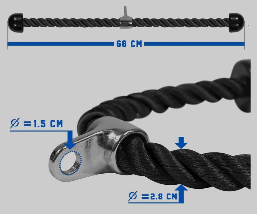 Sfoara Biceps/Triceps Nylon Nouă Profesională