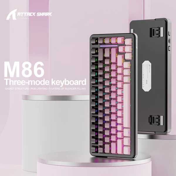 Attack Shark M86 Tri-mode Mechanical/M87 Pro V2 Мех/ клавиатура  ++