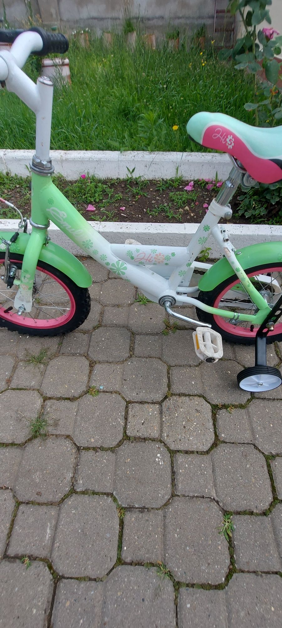Bicicletă de fetițe EMILY cadru din oțel pe 14 inchi