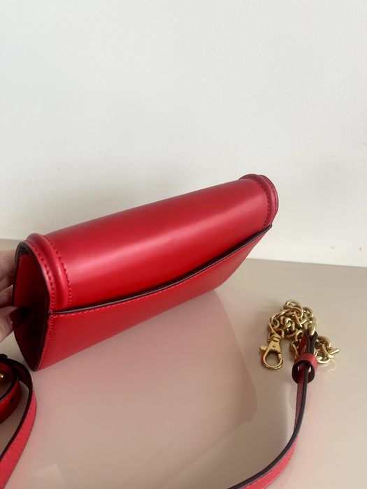 Valentino by Mario Valentino мини чанта-100 % естествена червена кожа