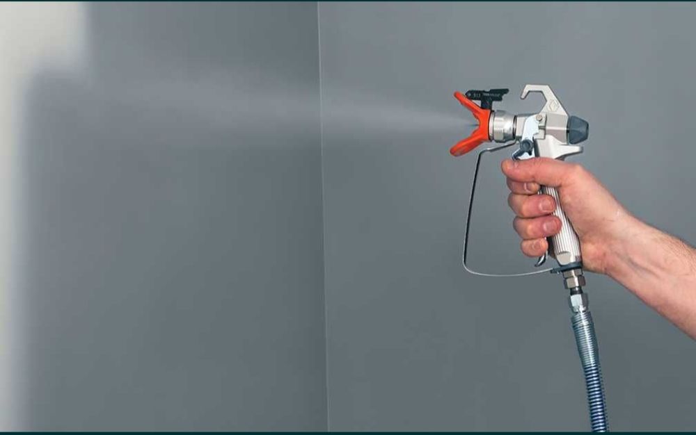 Безводушная покраска (аппаратная покраска) Покраска стен