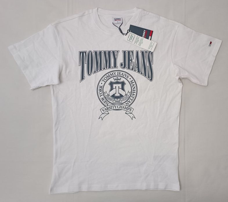 Tommy Jeans Relaxed Varsity Logo Tee оригинална тениска XS памук