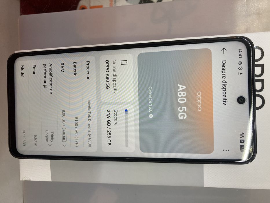 Oppo A80 5G Black* 8GB RAM * 256GB Mem * ca nou cu garantie Orange